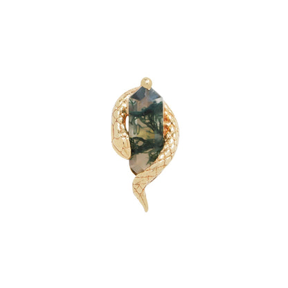 Eve Was Framed Threadless End with Moss Agate