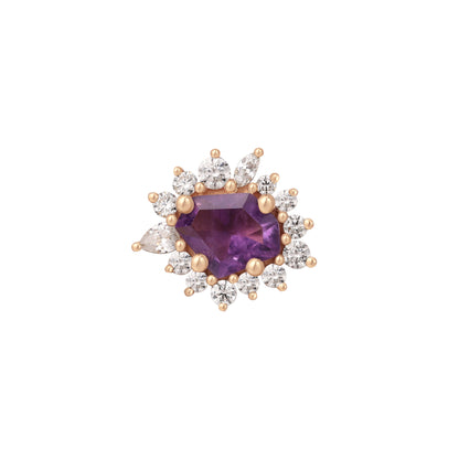 Eye Candy Threadless End with Amethyst