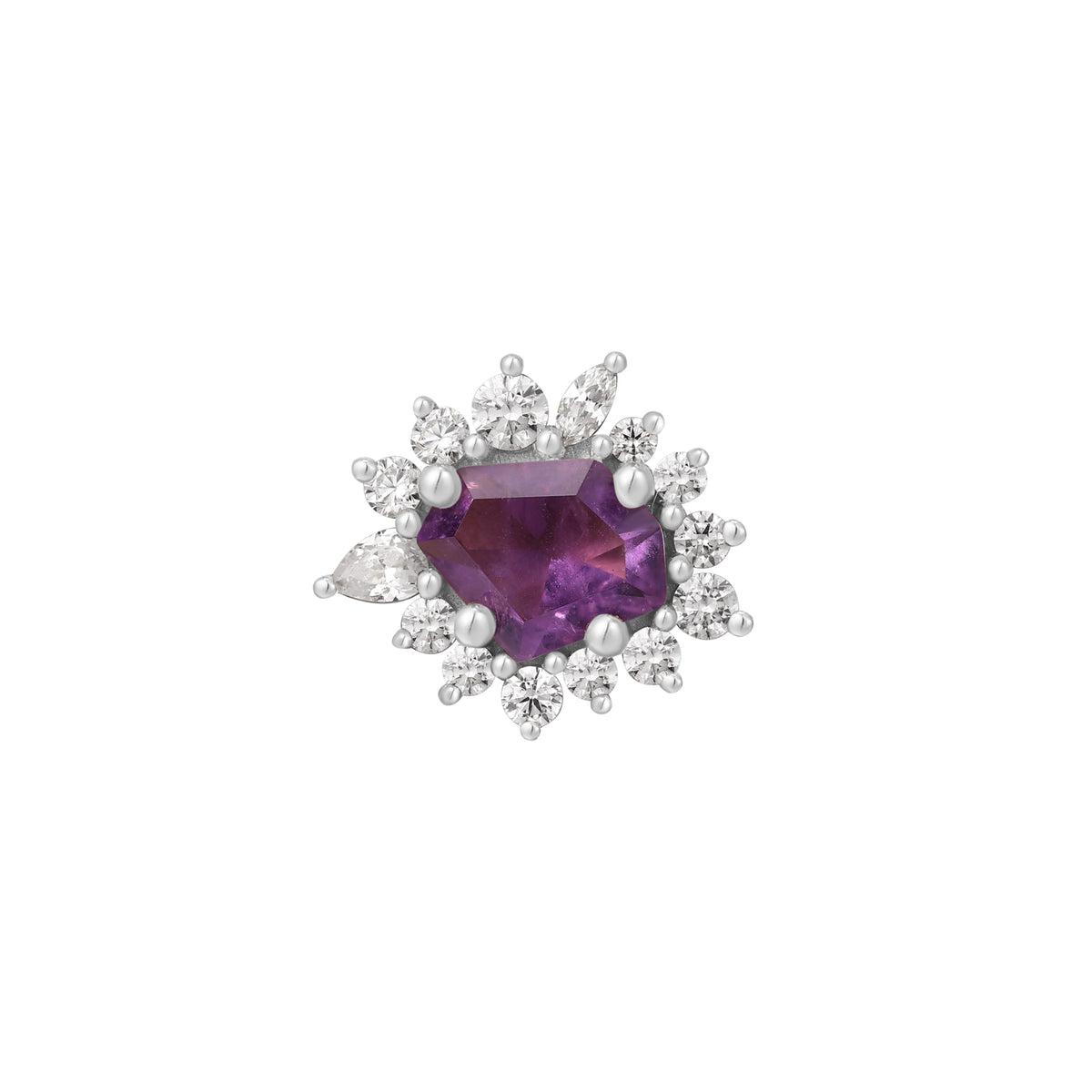 Eye Candy Threadless End with Amethyst