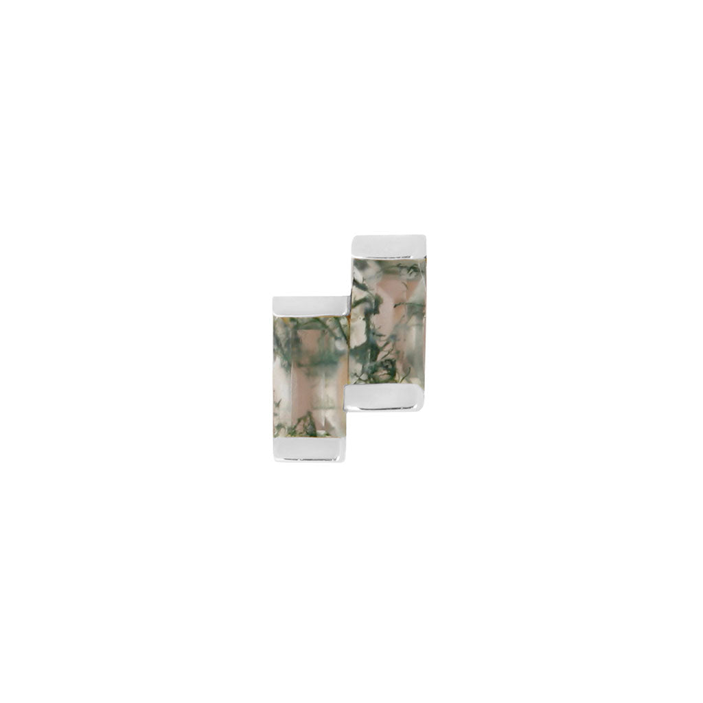 Fervor Threadless End with Moss Agate