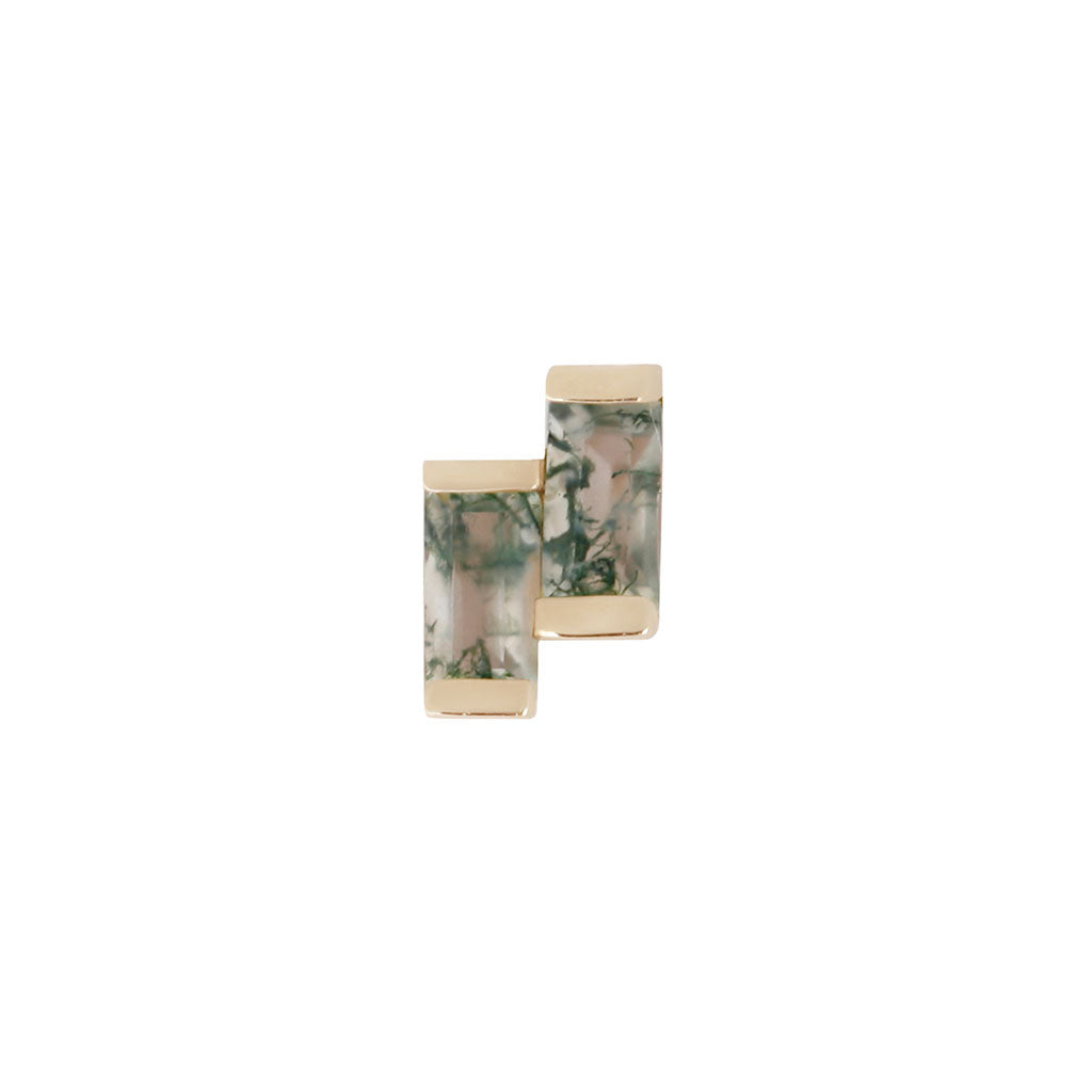 Fervor Threadless End with Moss Agate