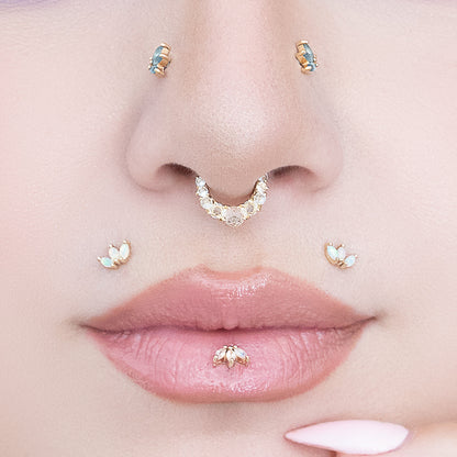 Moet Mini Threadless End with Rainbow Moonstone