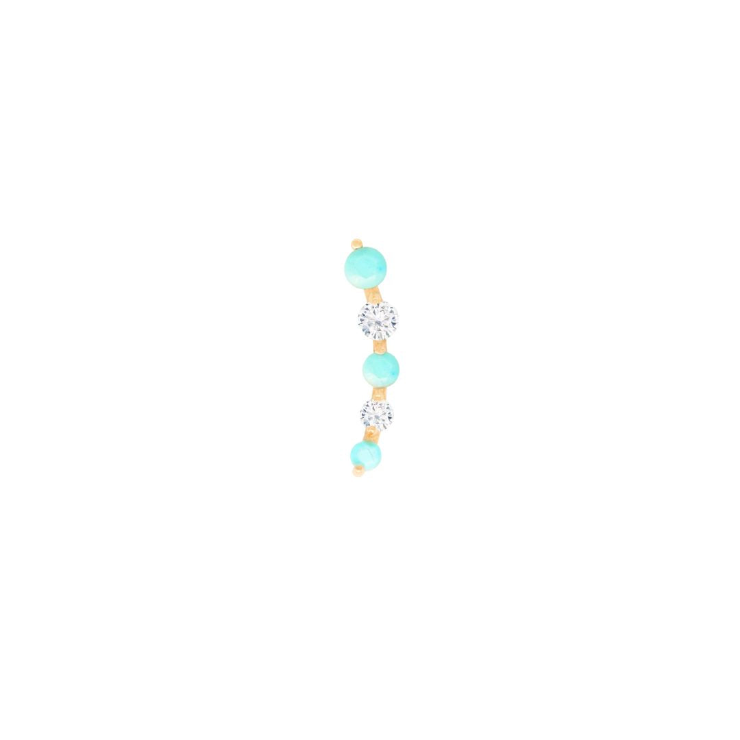 Flow Threadless End with Turquoise