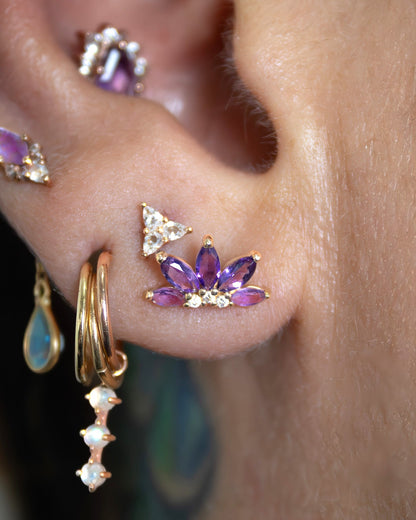 Valentina Threadless End with Amethyst