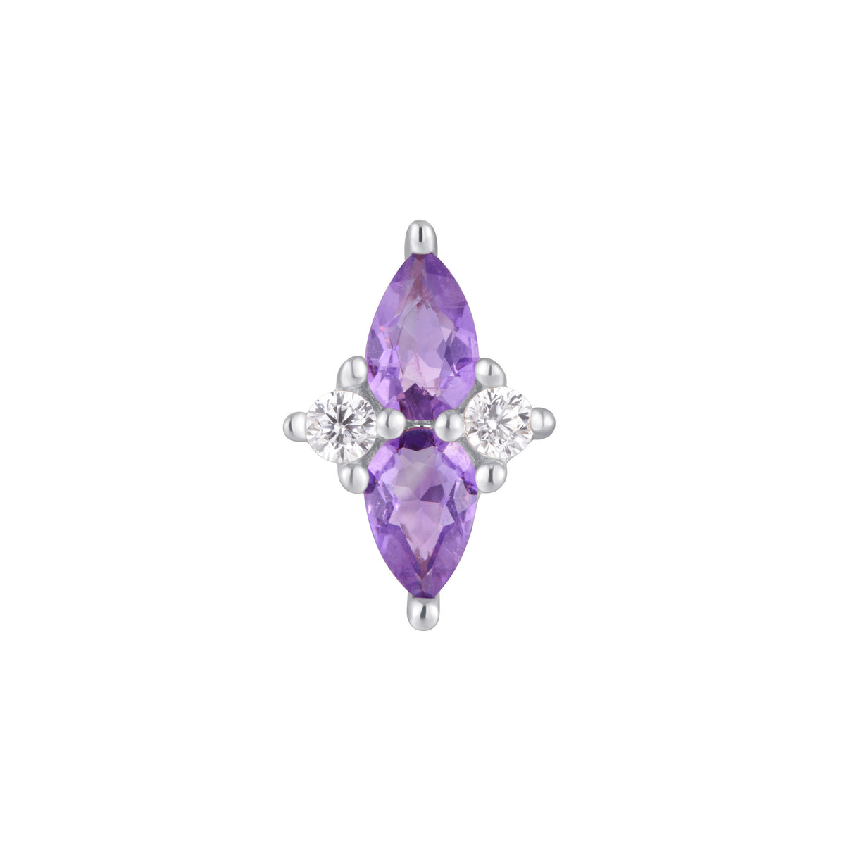Ethereal Threadless End with Amethyst