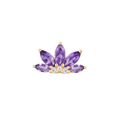Valentina Threadless End with Amethyst