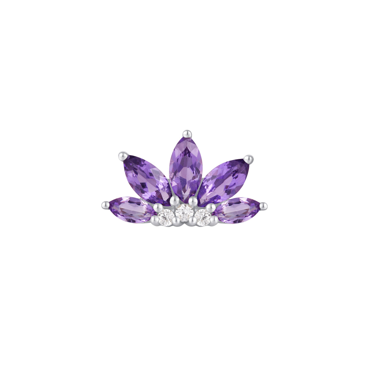 Valentina Threadless End with Amethyst