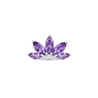Valentina Threadless End with Amethyst