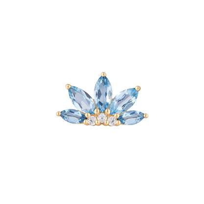 Valentina Threadless End with London Blue Topaz