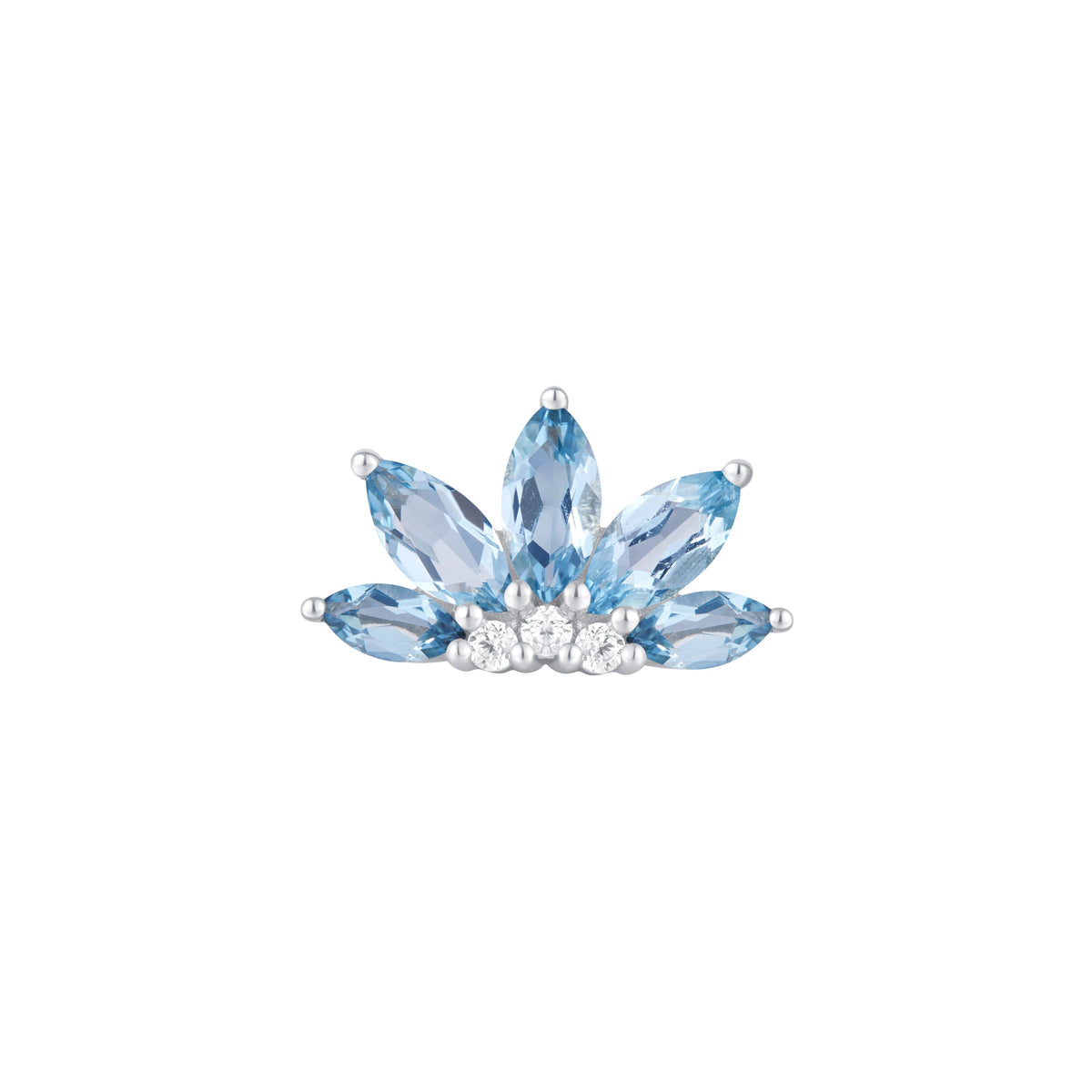 Valentina Threadless End with London Blue Topaz