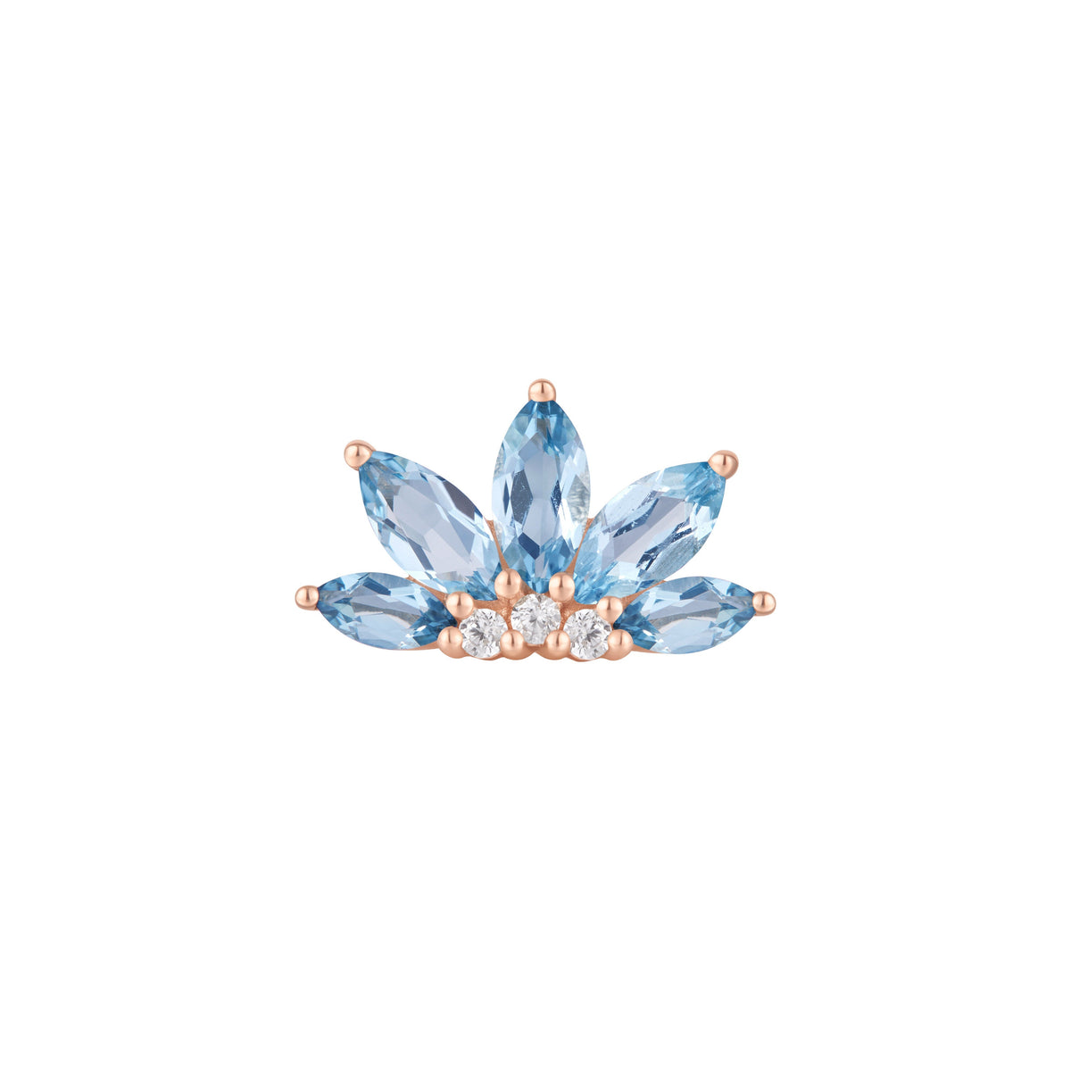 Valentina Threadless End with London Blue Topaz
