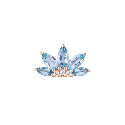 Valentina Threadless End with London Blue Topaz