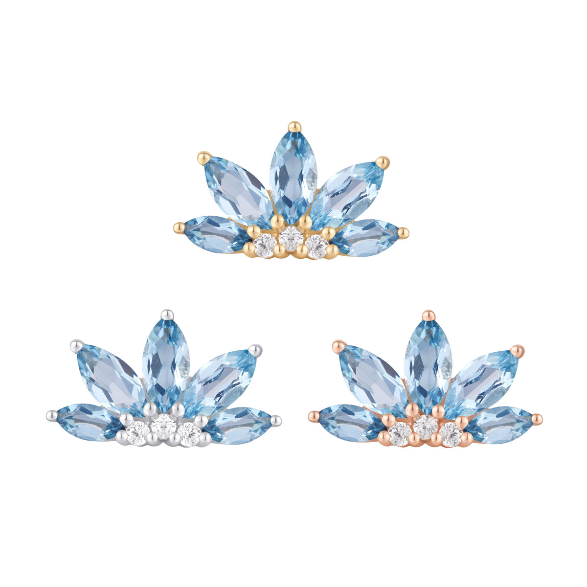 Valentina Threadless End with London Blue Topaz