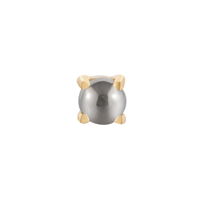 Prong Gem Threadless End with Pyrite