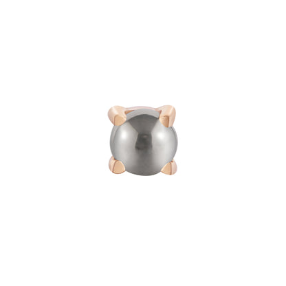 Prong Gem Threadless End with Pyrite