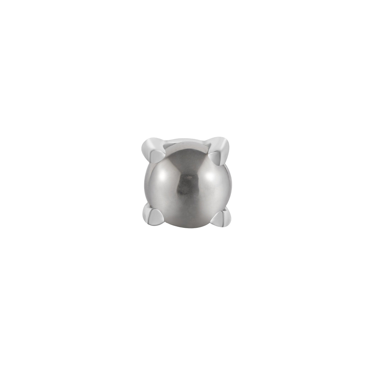 Prong Gem Threadless End with Pyrite