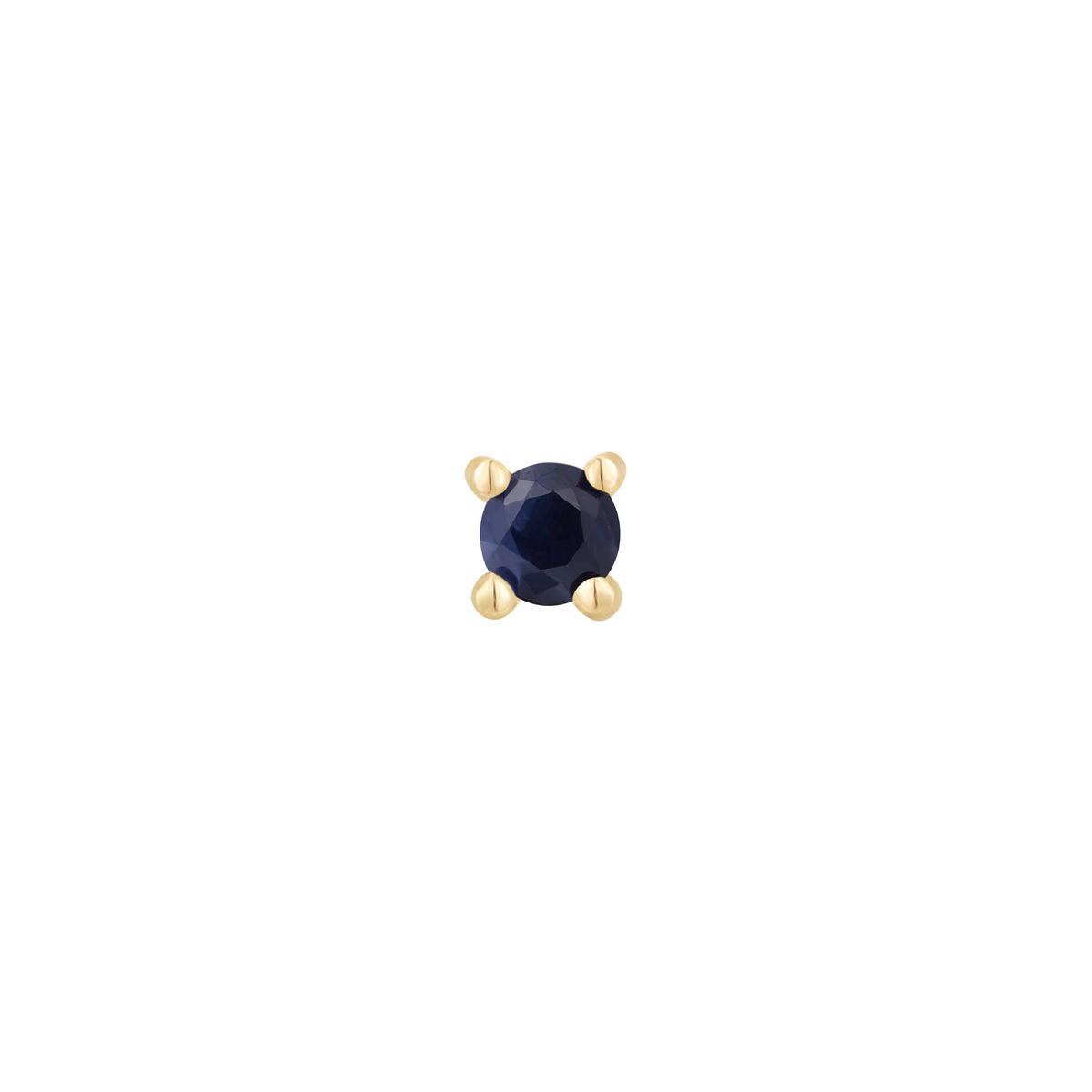 Prong Gem Threadless End with Blue Sapphire