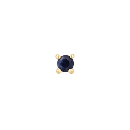 Prong Gem Threadless End with Blue Sapphire