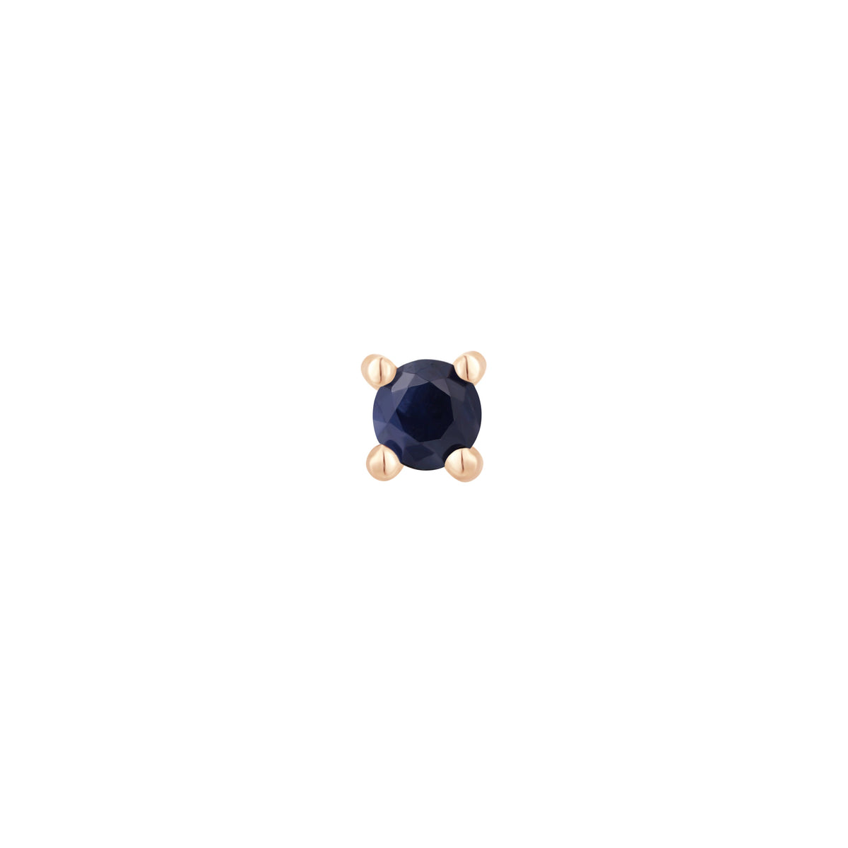 Prong Gem Threadless End with Blue Sapphire
