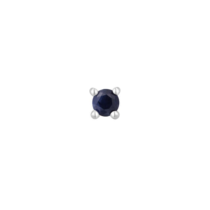 Prong Gem Threadless End with Blue Sapphire