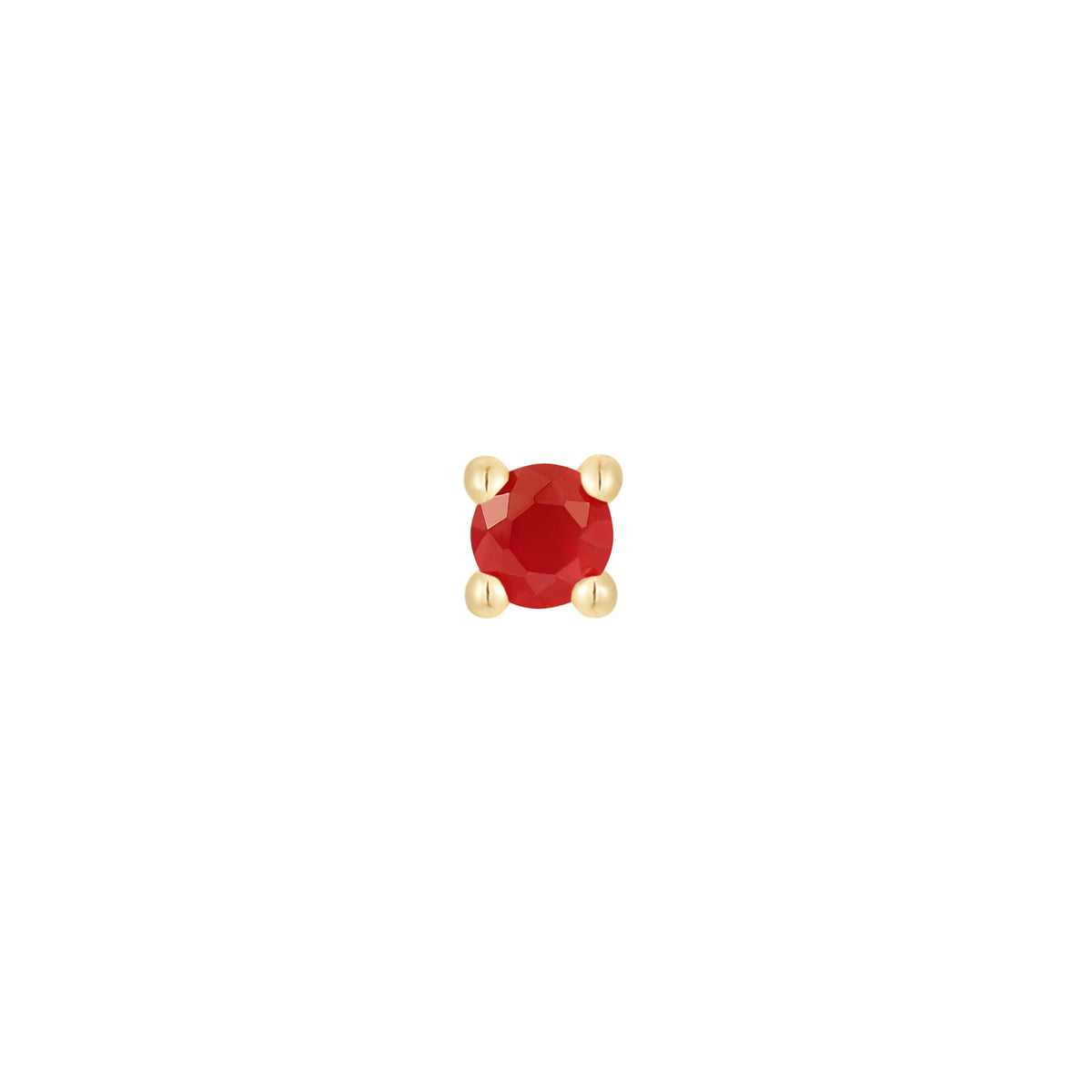 Prong Gem Threadless End with Garnet