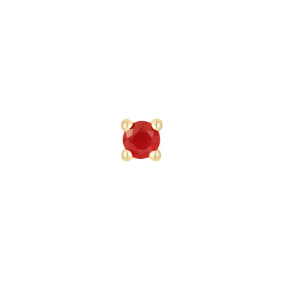 Prong Gem Threadless End with Garnet