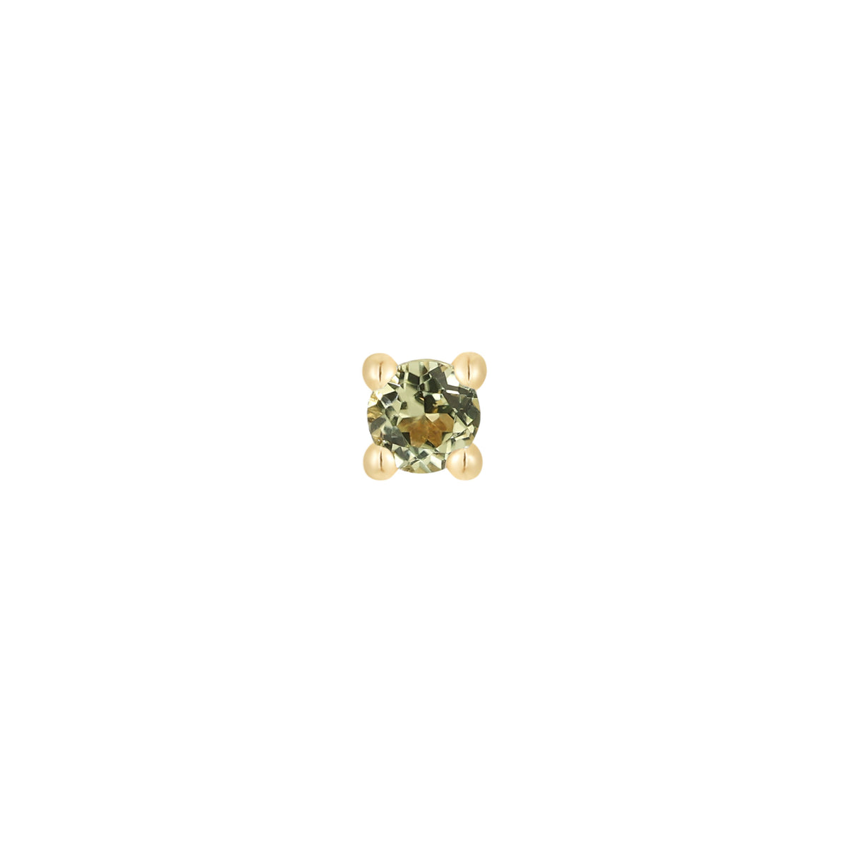 Prong Gem Threadless End with Peridot