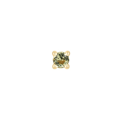 Prong Gem Threadless End with Peridot