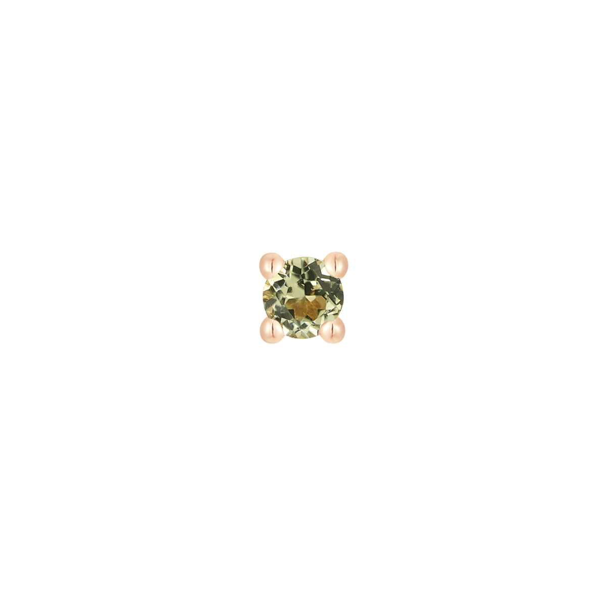 Prong Gem Threadless End with Peridot