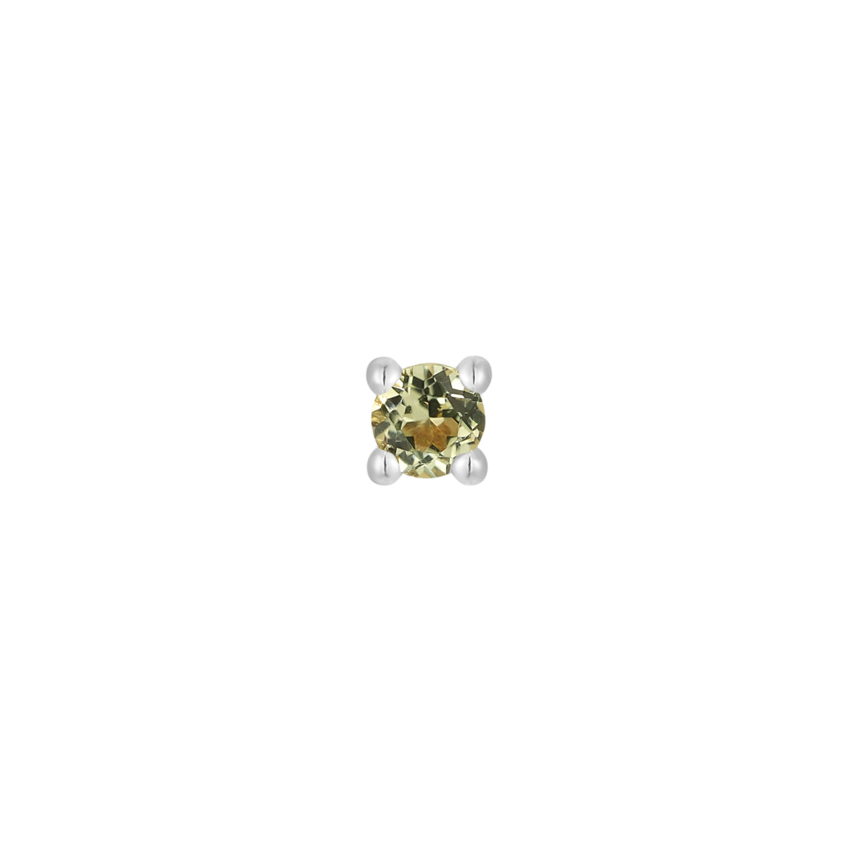 Prong Gem Threadless End with Peridot