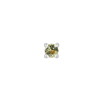 Prong Gem Threadless End with Peridot