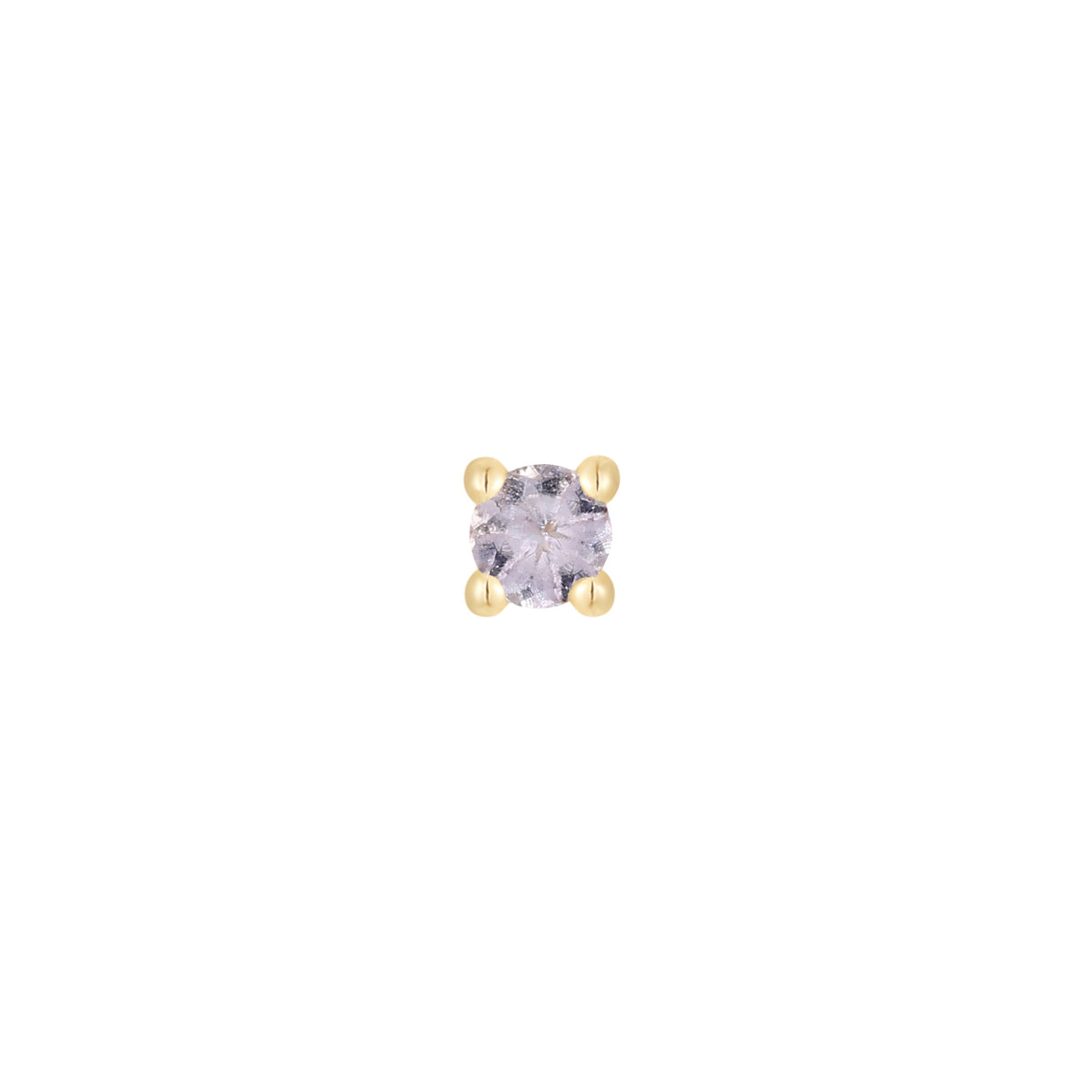 Prong Gem Threadless End with Tanzanite