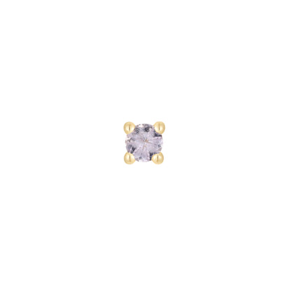 Prong Gem Threadless End with Tanzanite