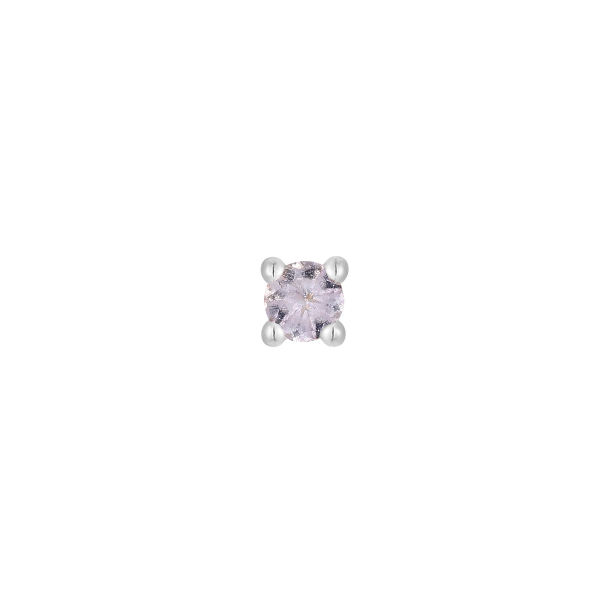 Prong Gem Threadless End with Tanzanite
