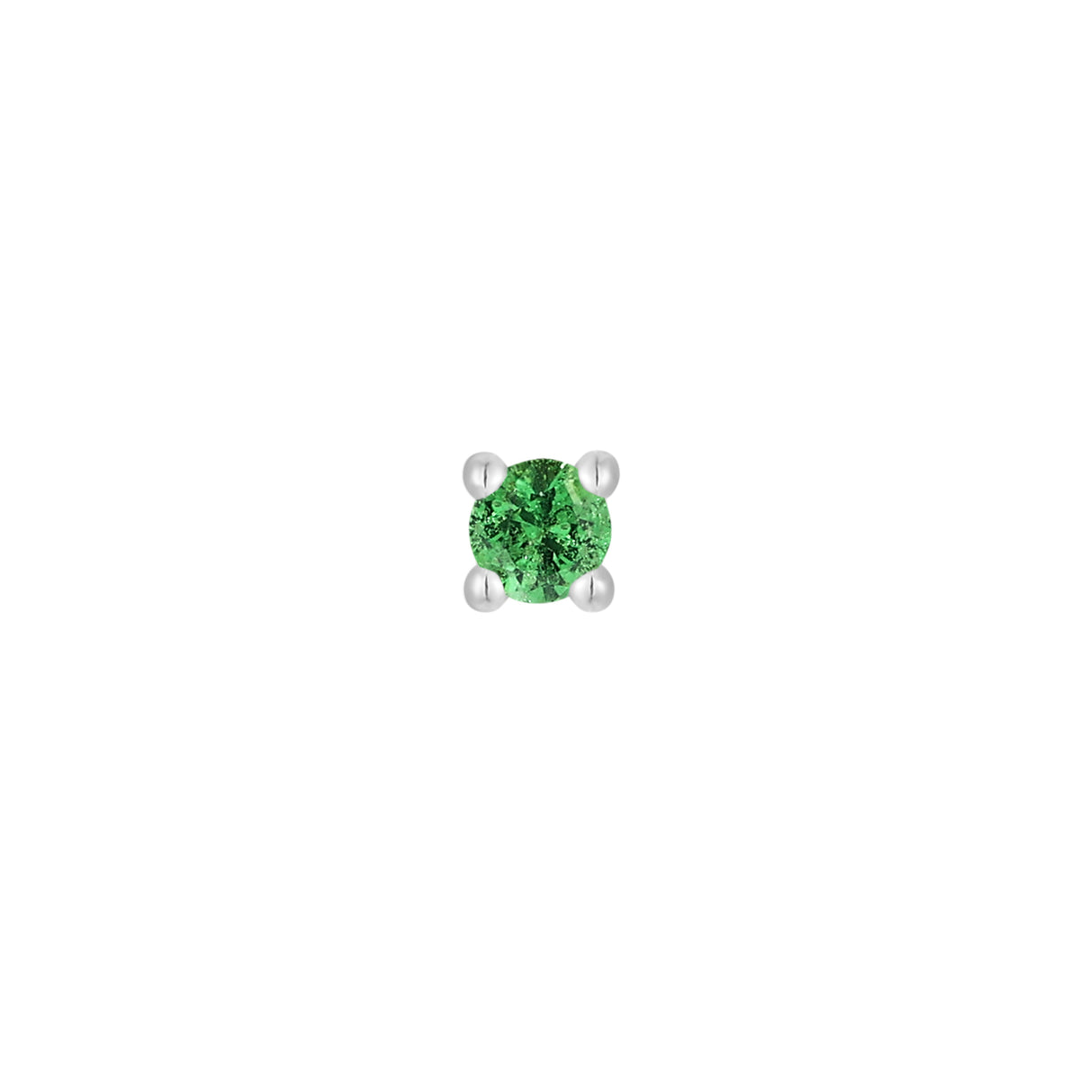 Prong Gem Threadless End with Tsavorite
