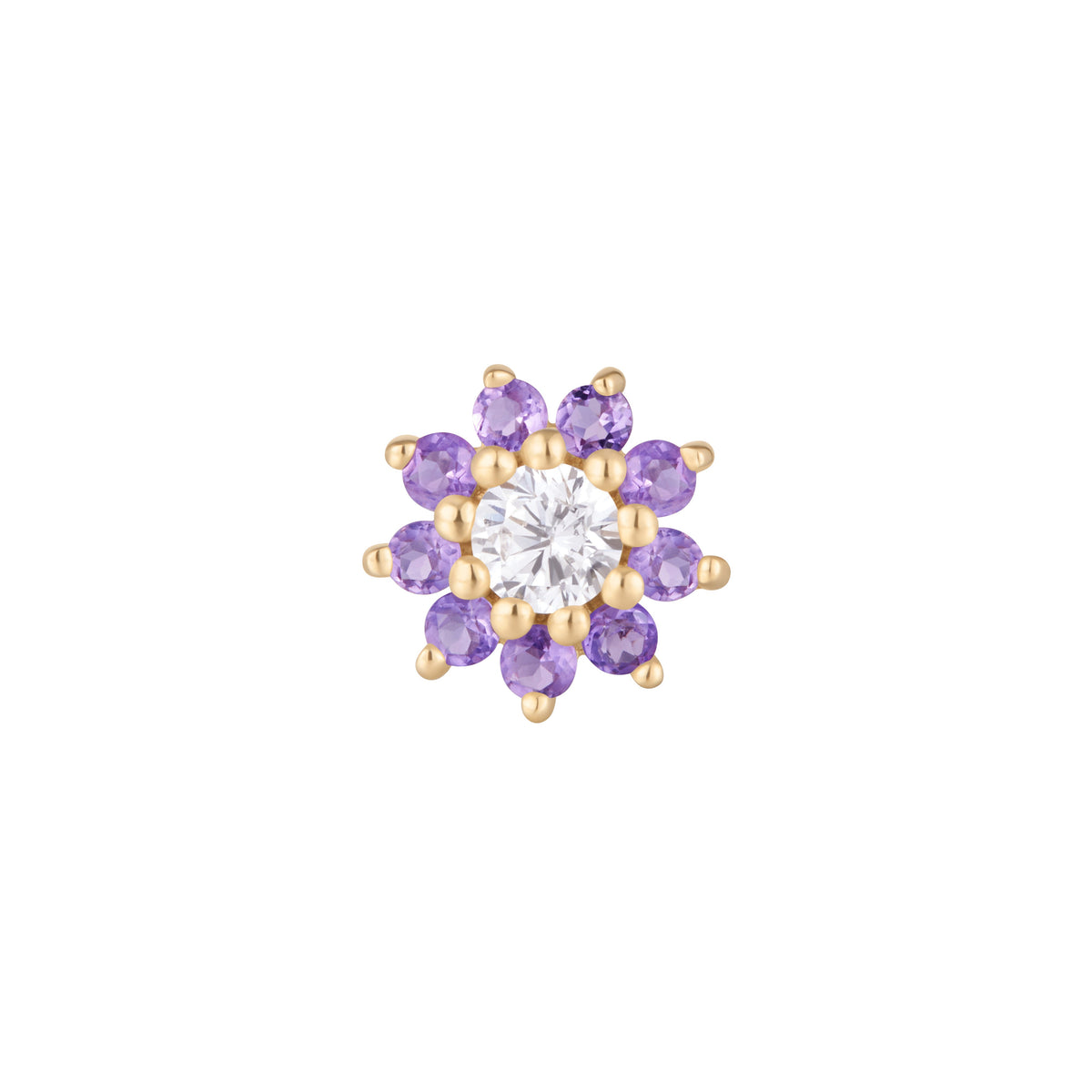 Eloise Threadless End with Amethyst