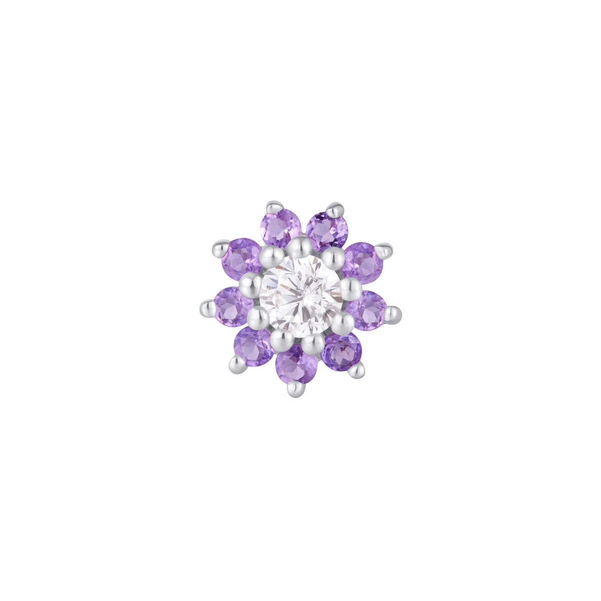 Eloise Threadless End with Amethyst