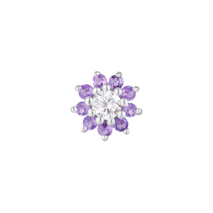Eloise Threadless End with Amethyst