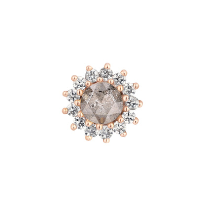 Delphine Threadless End with Grey Diamond