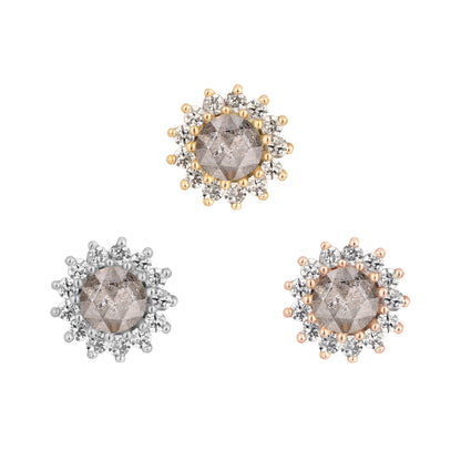 Delphine Threadless End with Grey Diamond