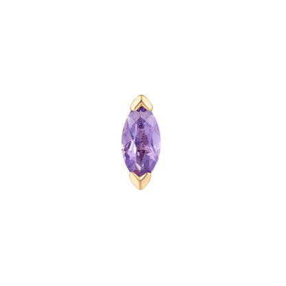 Zuri Threadless End with Amethyst