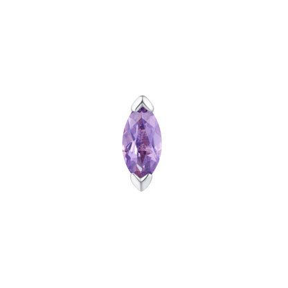 Zuri Threadless End with Amethyst