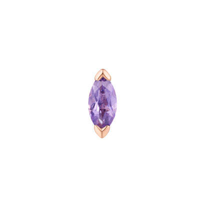 Zuri Threadless End with Amethyst