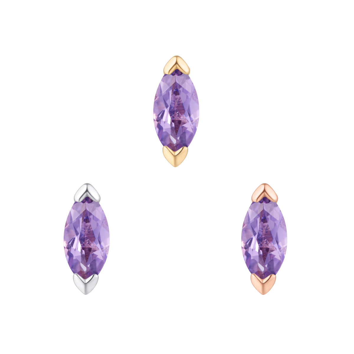 Zuri Threadless End with Amethyst