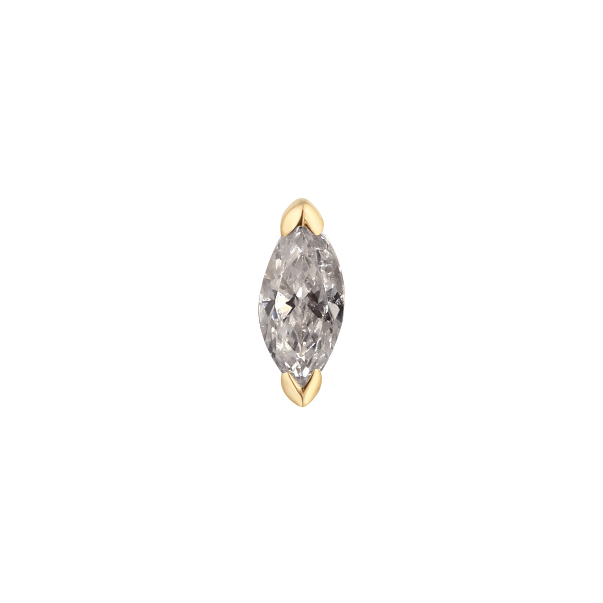Zuri Threadless End with Grey Diamond