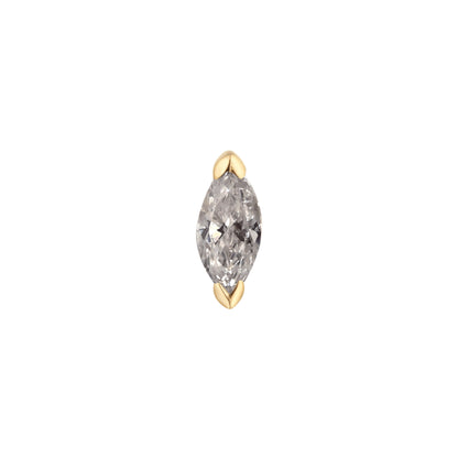Zuri Threadless End with Grey Diamond