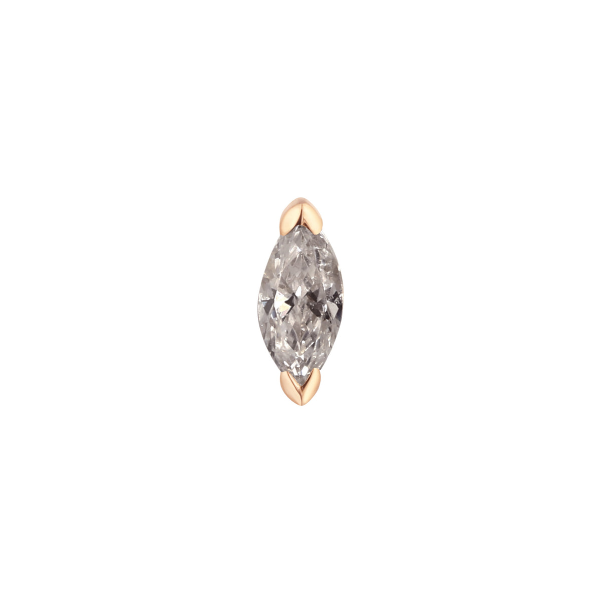 Zuri Threadless End with Grey Diamond