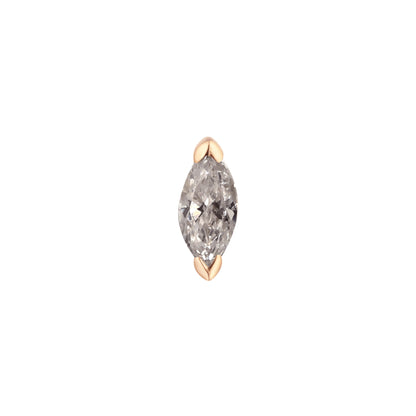 Zuri Threadless End with Grey Diamond