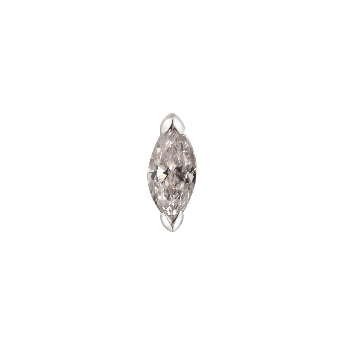 Zuri Threadless End with Grey Diamond