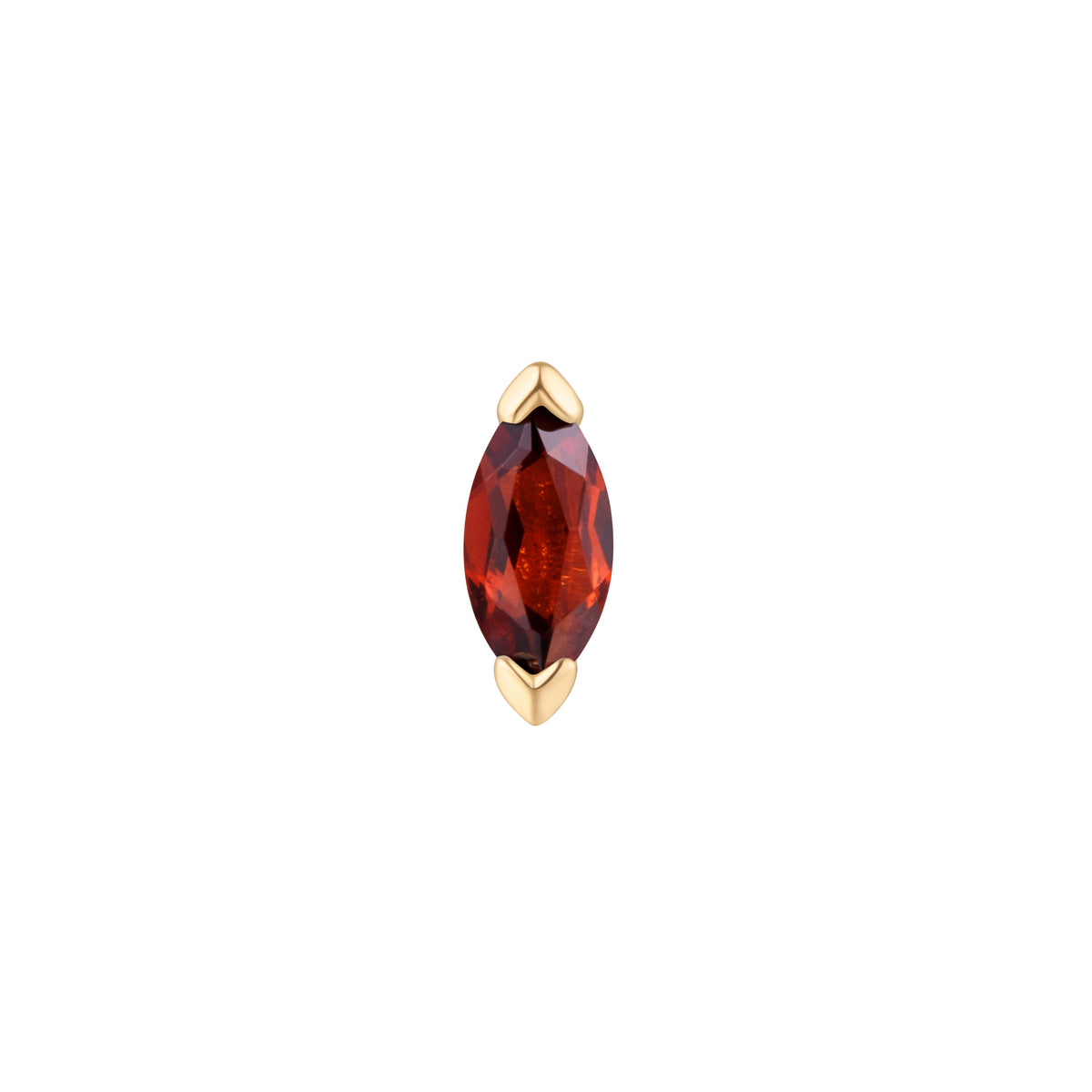 Zuri Threadless End with Garnet